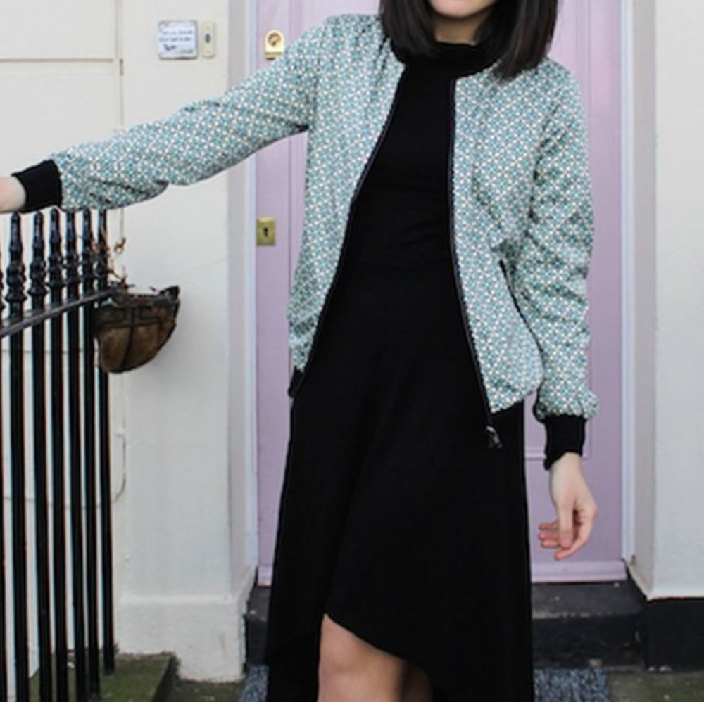 Forever 21 Turquoise, White & Black Jacket